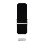 Renwil Mandra Polished Nickel Marble-Base Floor Mirror MT2732 - rear view of mirror and support