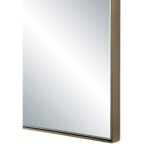 Renwil Neem Dark Antique Brass Bar-Detail Wall Mirror MT2737 - close-up of plated frame
