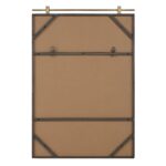 Renwil Neem Dark Antique Brass Bar-Detail Wall Mirror MT2737 - rear view showing two D-ring mounts