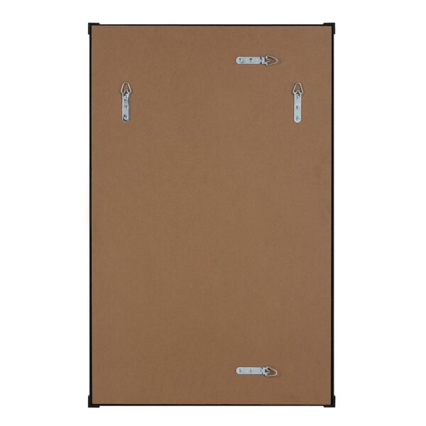 Renwil Kauri Matte Black Corner-Detail Wall Mirror MT2739 - rear view of mounting hardware