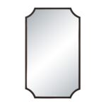 Renwil Torre Dark Antique Bronze Wall Mirror MT2740 - front view of bronze curved-corner mirror