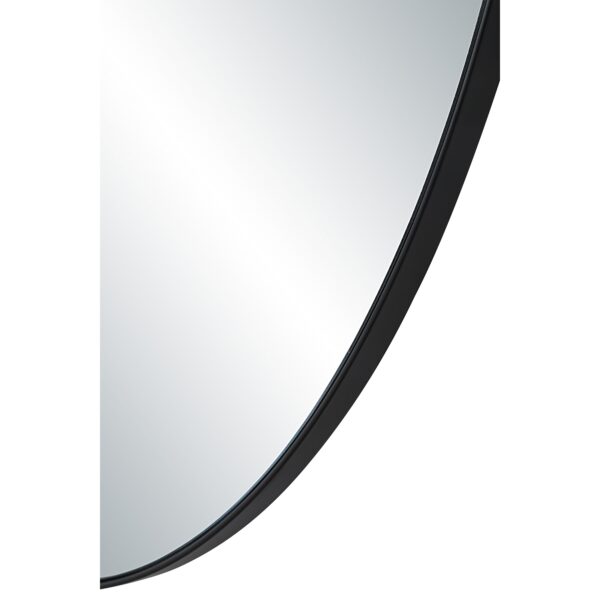Renwil Ryker Matte Black Shield Wall Mirror MT2748 - close-up of curved frame