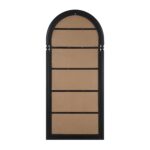Renwil Arcade Matte Black Beaded Full-Length Arch Mirror MT2756 - rear view of mirror backing and mounting hardware