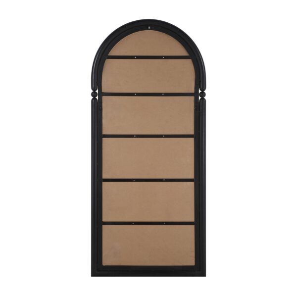 Renwil Arcade Matte Black Beaded Full-Length Arch Mirror MT2756 - rear view of mirror backing and mounting hardware
