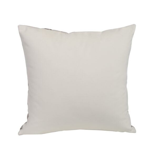 Renwil Sarno Taupe Line-Print Poly-Velvet Pillow 20 x 20 PWFL1476 - plain contrasting reverse of Sarno pillow