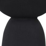 Renwil Frans Black Aluminum Indoor/Outdoor Accent Table — detail of the narrowed centre and curved body