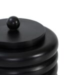 Renwil Kara Black Wood Decorative Box — close-up of the lid knob and black finish