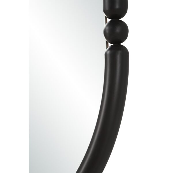 Renwil Ditto Matte Black Beaded Oval Wall Mirror MT2757 - close-up of beaded iron frame detail