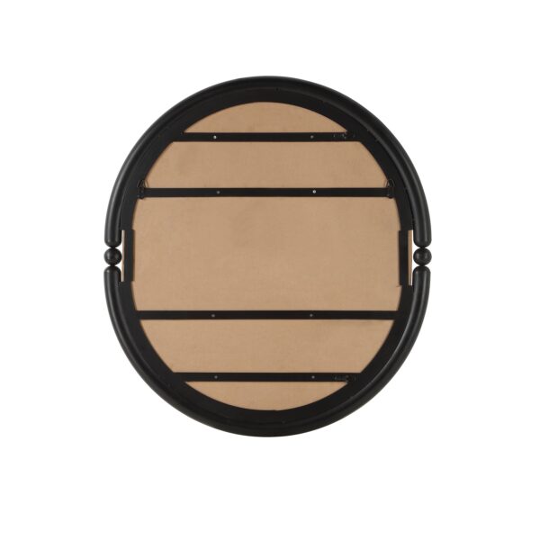 Renwil Ditto Matte Black Beaded Oval Wall Mirror MT2757 - rear view of backing and mounting points