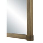 Renwil Khaya Dark Antique Brass Corner-Detail Mirror MT2738 - close-up of brass corner block