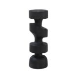 Renwil Shah Black Wood Sculpture — angled view showing the carved profile