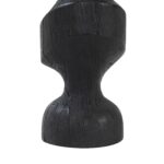 Renwil Piyade Black Wood Sculpture — detail of the lower carved shape and wood grain