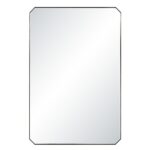 Renwil Nate Dark Antique Brass Clipped-Corner Mirror MT2750 - front view of brass clipped-corner mirror