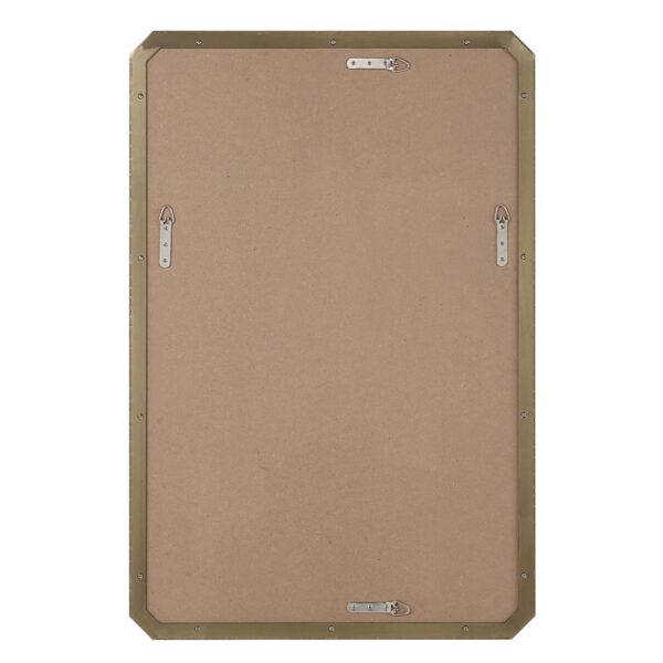Renwil Nate Dark Antique Brass Clipped-Corner Mirror MT2750 - rear view of mounting hardware