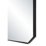 Renwil Jace Matte Black Clipped-Corner Wall Mirror MT2751 - close-up of black corner