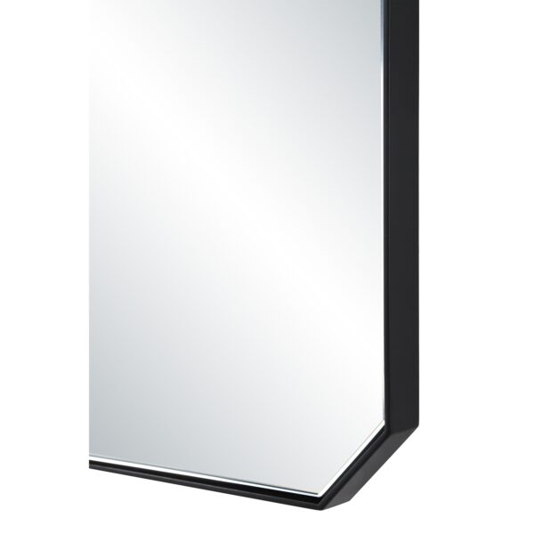 Renwil Jace Matte Black Clipped-Corner Wall Mirror MT2751 - close-up of black corner
