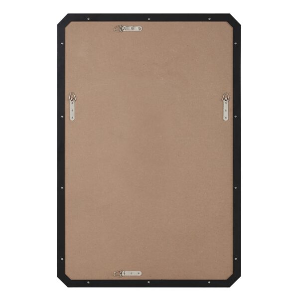 Renwil Jace Matte Black Clipped-Corner Wall Mirror MT2751 - rear view of mounting hardware