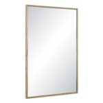 Renwil Greyson Natural Ash Wood Wall Mirror MT2752 - angled view of wood frame