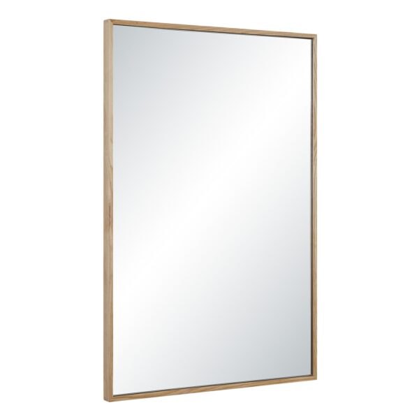 Renwil Greyson Natural Ash Wood Wall Mirror MT2752 - angled view of wood frame