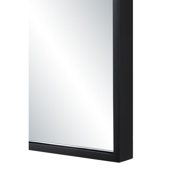 Renwil Agata Matte Black Pine Wood Wall Mirror MT2753 - close-up of black frame