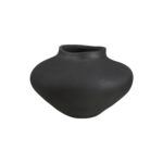 Renwil Cipher Vase — full view of the matte black ceramic vase