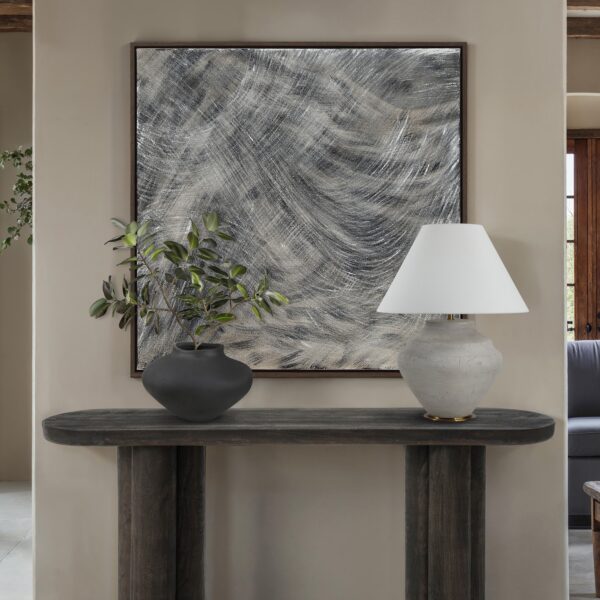 Renwil Cipher Vase — styled on a console table with decorative branches