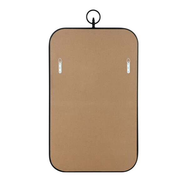 Renwil Priscilla Matte Black Wall Mirror with Ring MT2462 - rear view showing mounting points