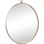 Renwil Azam Bronze Round Wall Mirror MT2356 - angled full mirror view