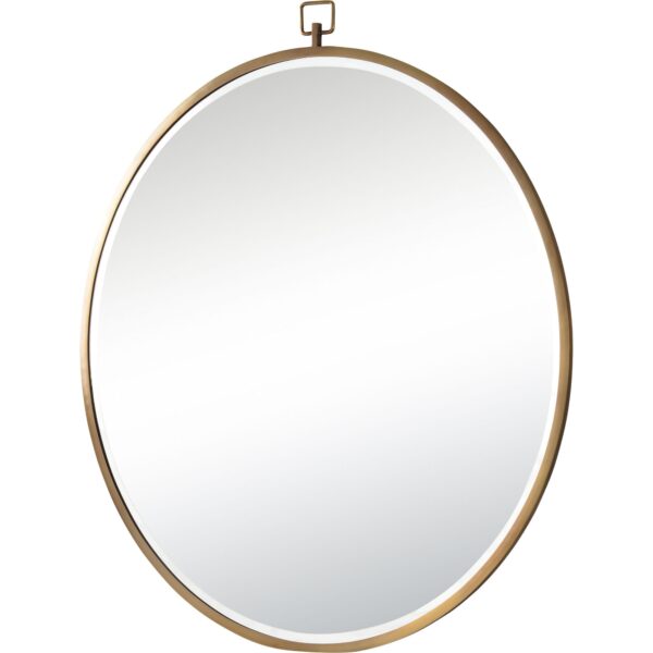 Renwil Azam Bronze Round Wall Mirror MT2356 - angled full mirror view