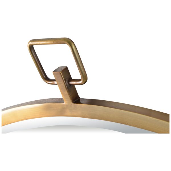 Renwil Azam Bronze Round Wall Mirror MT2356 - bronze-plated hook and frame profile