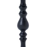 Renwil Yates Black Cast Aluminum Accent Table — close-up of the sculpted cast aluminum stem