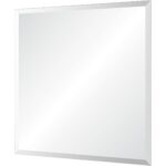 Renwil Vogue Beveled Frameless Square Wall Mirror MT639 - angled view of beveled glass border