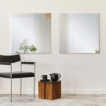 Renwil Vogue Beveled Frameless Square Wall Mirror MT639 - square mirrors styled in a living space