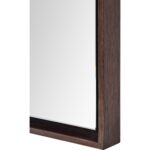 Renwil Anjalina Dark Chestnut Full Length Mirror MT2148 - dark chestnut firwood frame corner detail