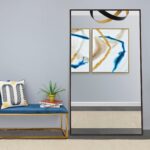 Renwil Anjalina Dark Chestnut Full Length Mirror MT2148 - oversized mirror in a room setting