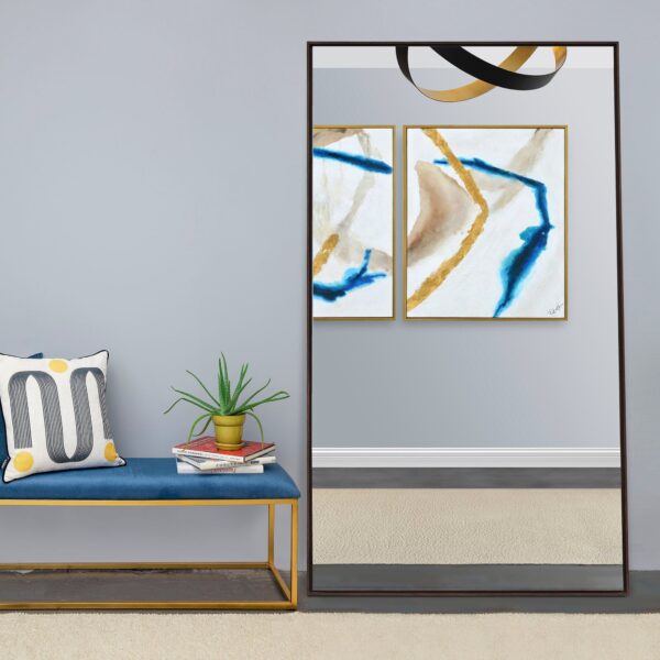 Renwil Anjalina Dark Chestnut Full Length Mirror MT2148 - oversized mirror in a room setting