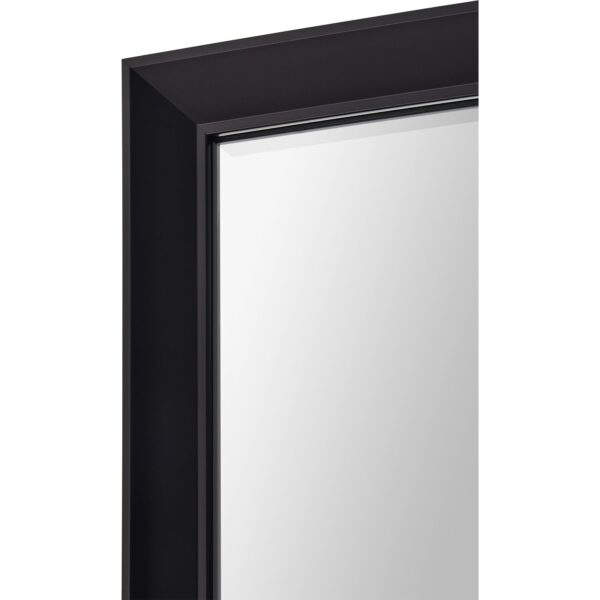 Renwil Delacorte Black Foil Full Length Mirror MT2403 - beveled edge and black frame corner detail