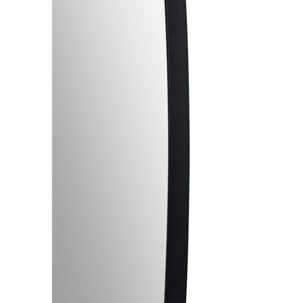 Renwil Bergen Matte Black Iron Wall Mirror MT2449 - slim black frame side profile