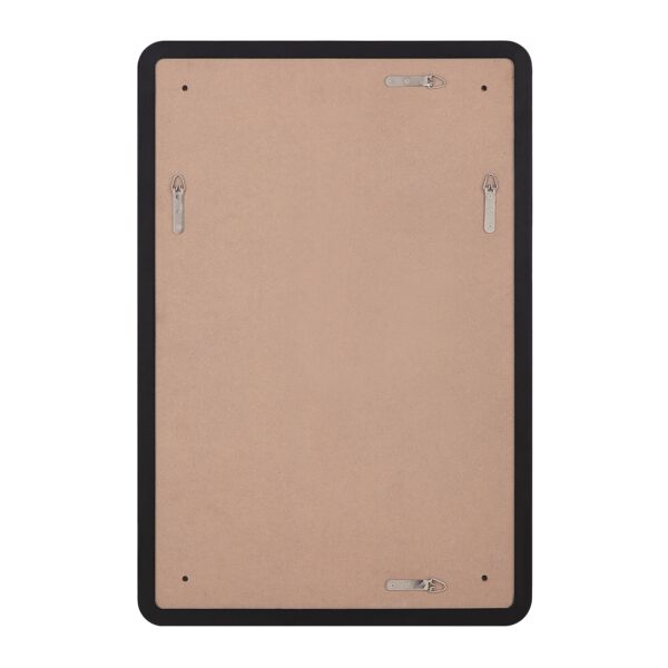 Renwil Aine Matte Black Iron Wall Mirror MT2613 - rear view with vertical and horizontal mounting points
