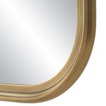 Renwil Jyn Antique Brass Rounded Wall Mirror MT2666 - close-up of the brushed brass corner detail