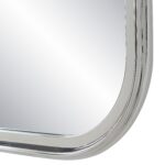 Renwil Sylvie Polished Nickel Rounded Wall Mirror MT2670 - close-up of the polished nickel corner