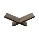 Renwil Ocra Wood Book Holder — full view of the walnut-stained interlocking book holder