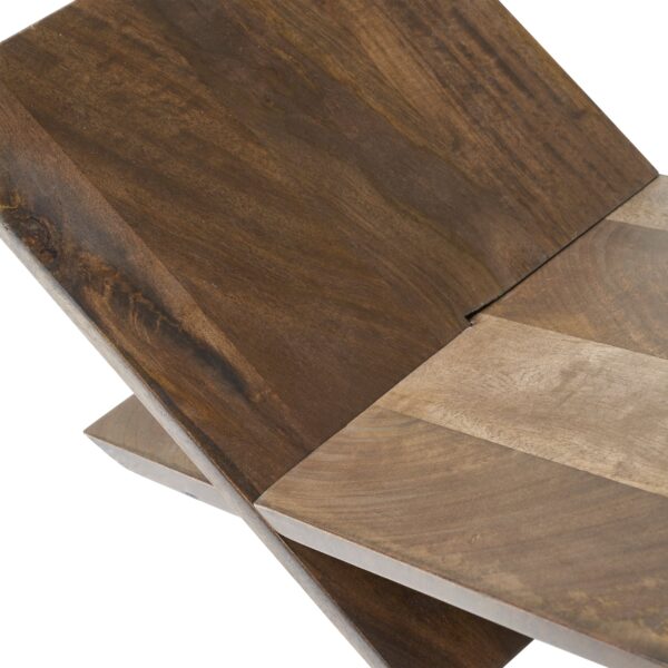 Renwil Ocra Wood Book Holder — close-up of the wood grain and interlocking joint