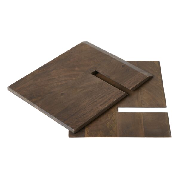 Renwil Ocra Wood Book Holder — separate panels showing the knock-down construction