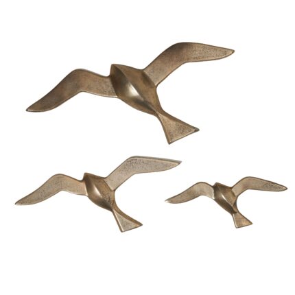 Renwil Stevens Antique Brass Metal Wall Art — Set of 3 — product view 1 — W6743