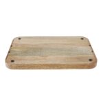 Renwil Mango Wood Tray — underside view showing the protective pads