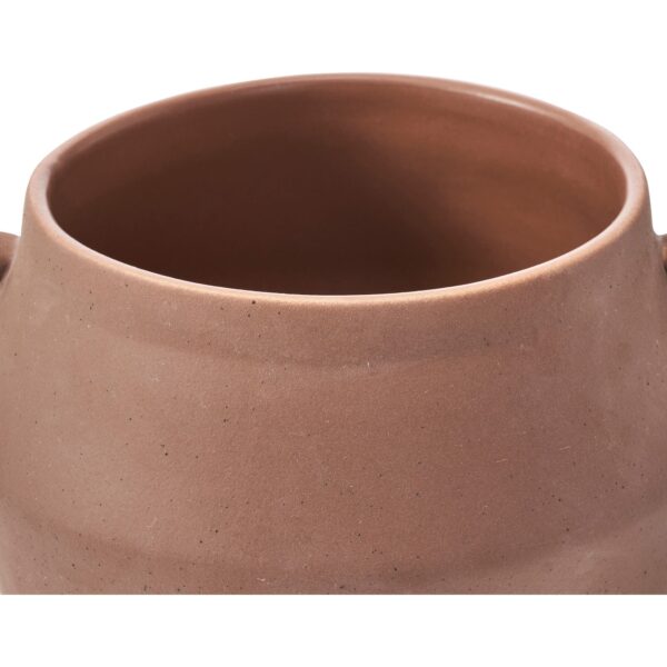 Renwil Ravello Brown Speckled Stoneware Vase — open rim and brown glazed interior