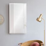Renwil Bjorn Beveled Frameless Rectangular Wall Mirror MT641 - mirror styled above an accent table