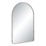 Renwil Cassis Polished Nickel Arch Wall Mirror MT2725 - angled view of plated aluminum frame