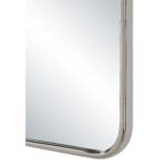 Renwil Cassis Polished Nickel Arch Wall Mirror MT2725 - close-up of rounded lower corner